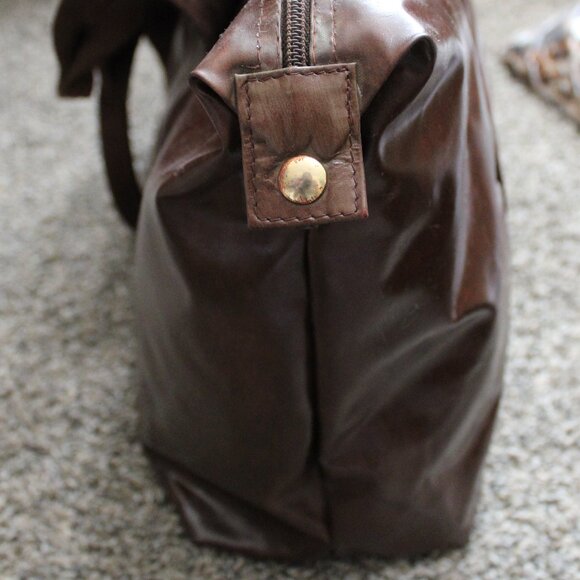 Vintage Mario Valentino Soft PVC Monogram Foldable Overnight Travel Tote Bag - Picture 7 of 14